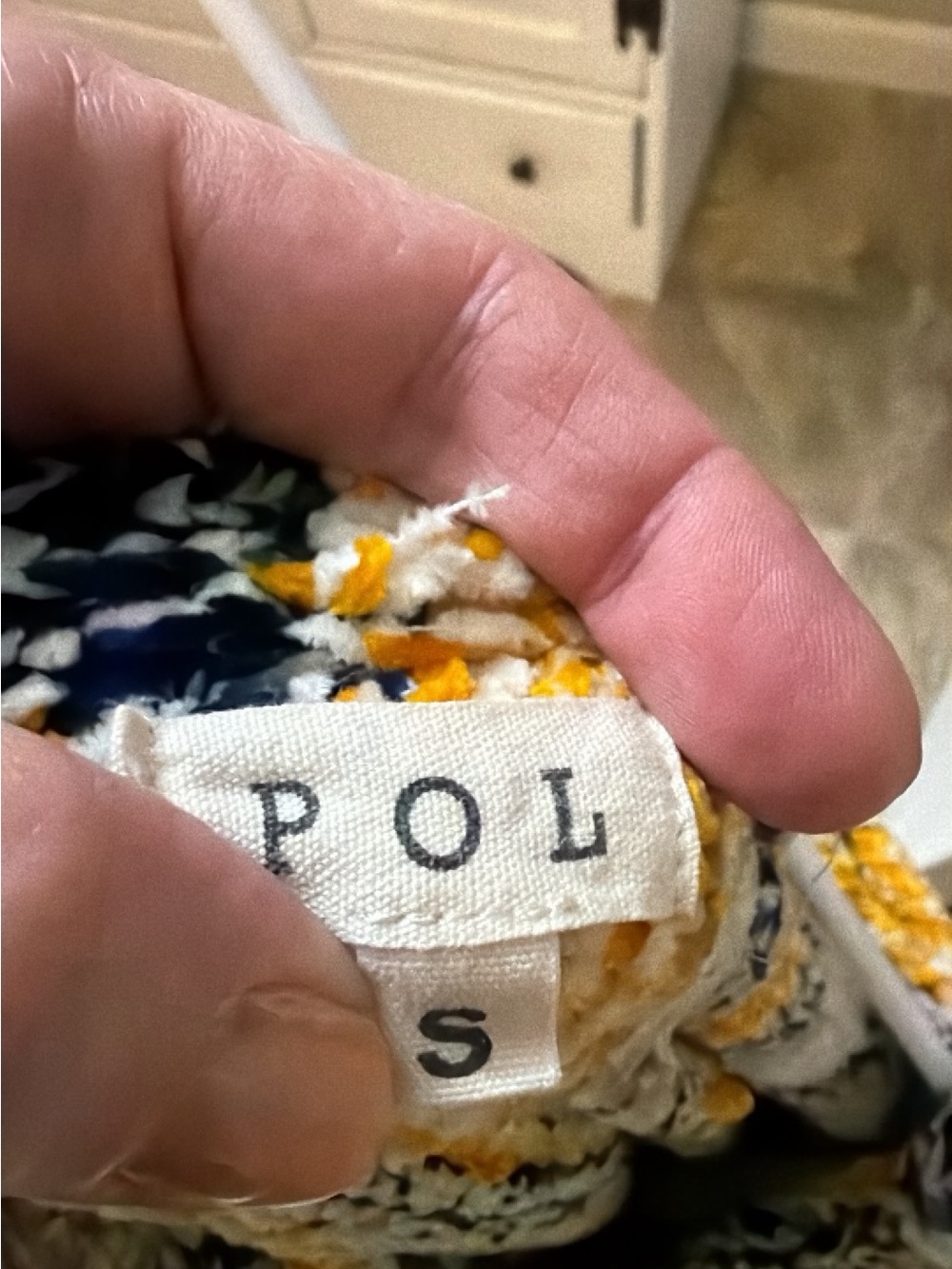 POL Hooded Striped Poncho Sweater in Yellow, Black & Cream - Picture 2 of 4